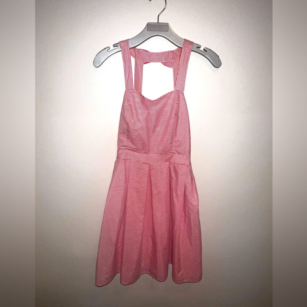 Red/white stripped dress